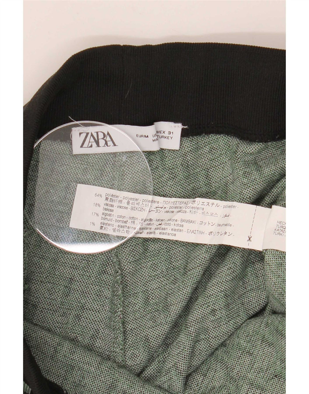 Pantaloni da tuta da uomo Zara Joggers Poliestere geometrico verde medio