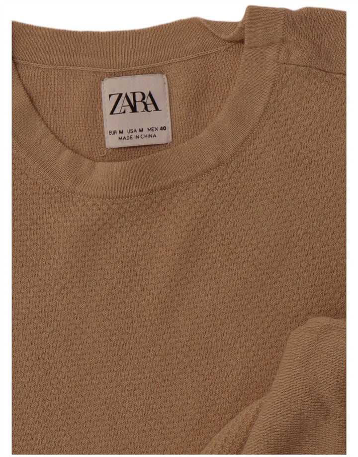 T-shirt Zara da uomo Top beige medio