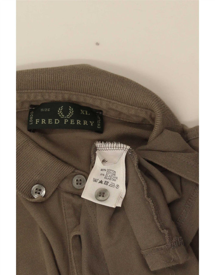 Polo da uomo Fred Perry XL in cotone grigio