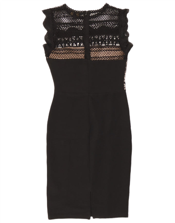 Abito tubino senza maniche da donna Lipsy UK 8 piccolo poliestere nero