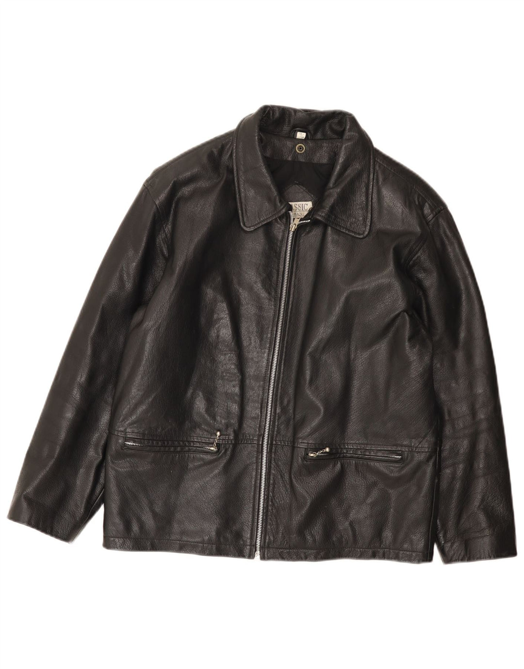 Giacca in pelle da donna CLASSIC UK 12 Pelle nera media