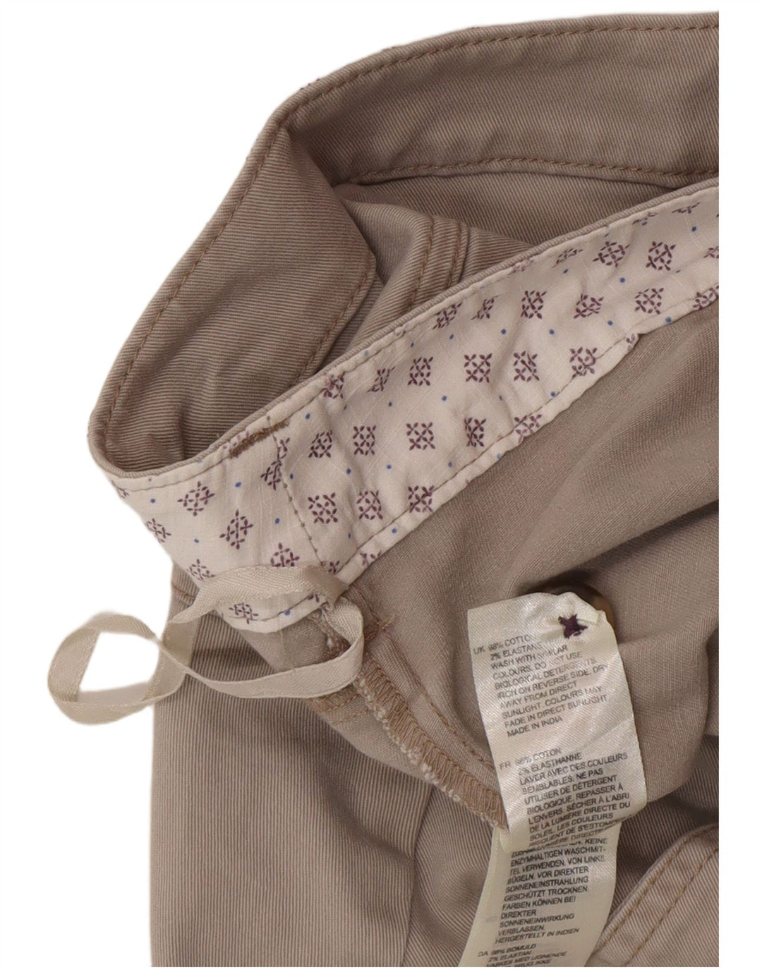 Gonna dritta da donna White Stuff UK 14 grande W32 cotone grigio