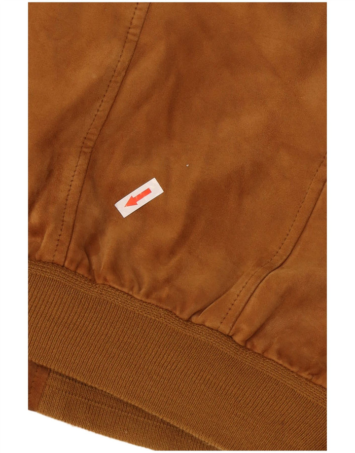 Giubbotto bomber in pelle scamosciata da uomo Martin Eden IT 48 in pelle marrone medio