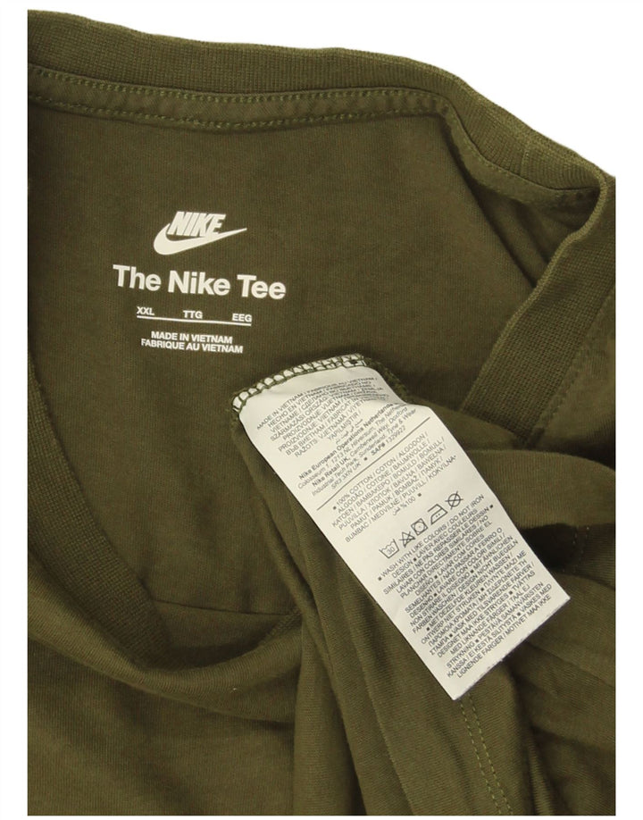 T-shirt da uomo NIKE Top 2XL cotone kaki