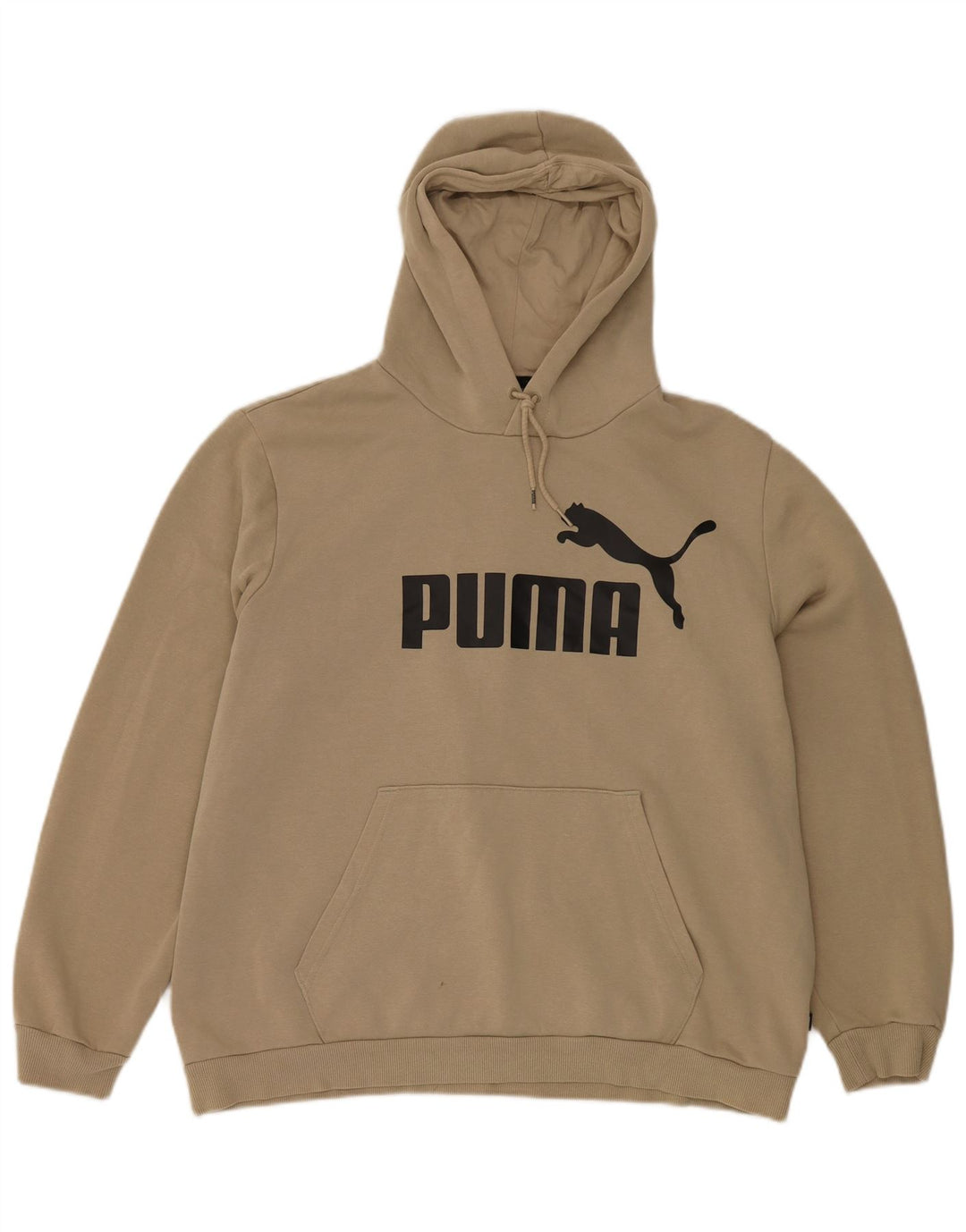 Felpa con cappuccio grafica PUMA da uomo XL in cotone beige