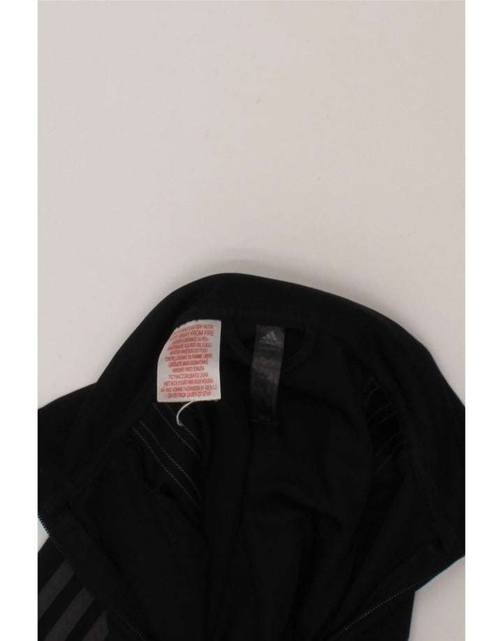 ADIDAS Boys Aeroready Tracksuit Top Jacket 11-12 Years Black Polyester Vintage Adidas and Second-Hand Adidas from Messina Hembry 