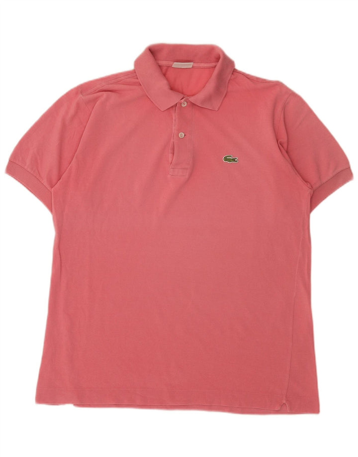 Polo da uomo Lacoste taglia 4 in cotone rosa medio