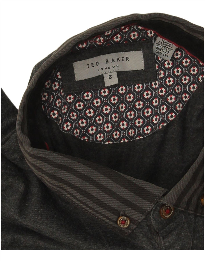 Polo da uomo Ted Baker taglia 6 2XL poliestere grigio