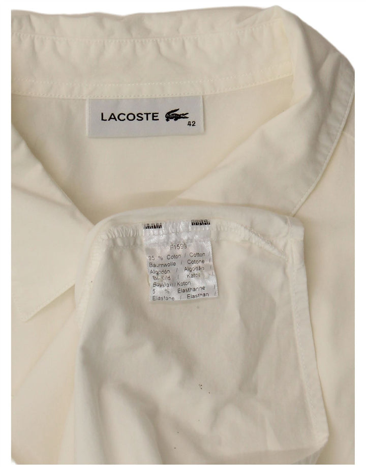 Camicia da donna Lacoste taglia 42 grande cotone bianco