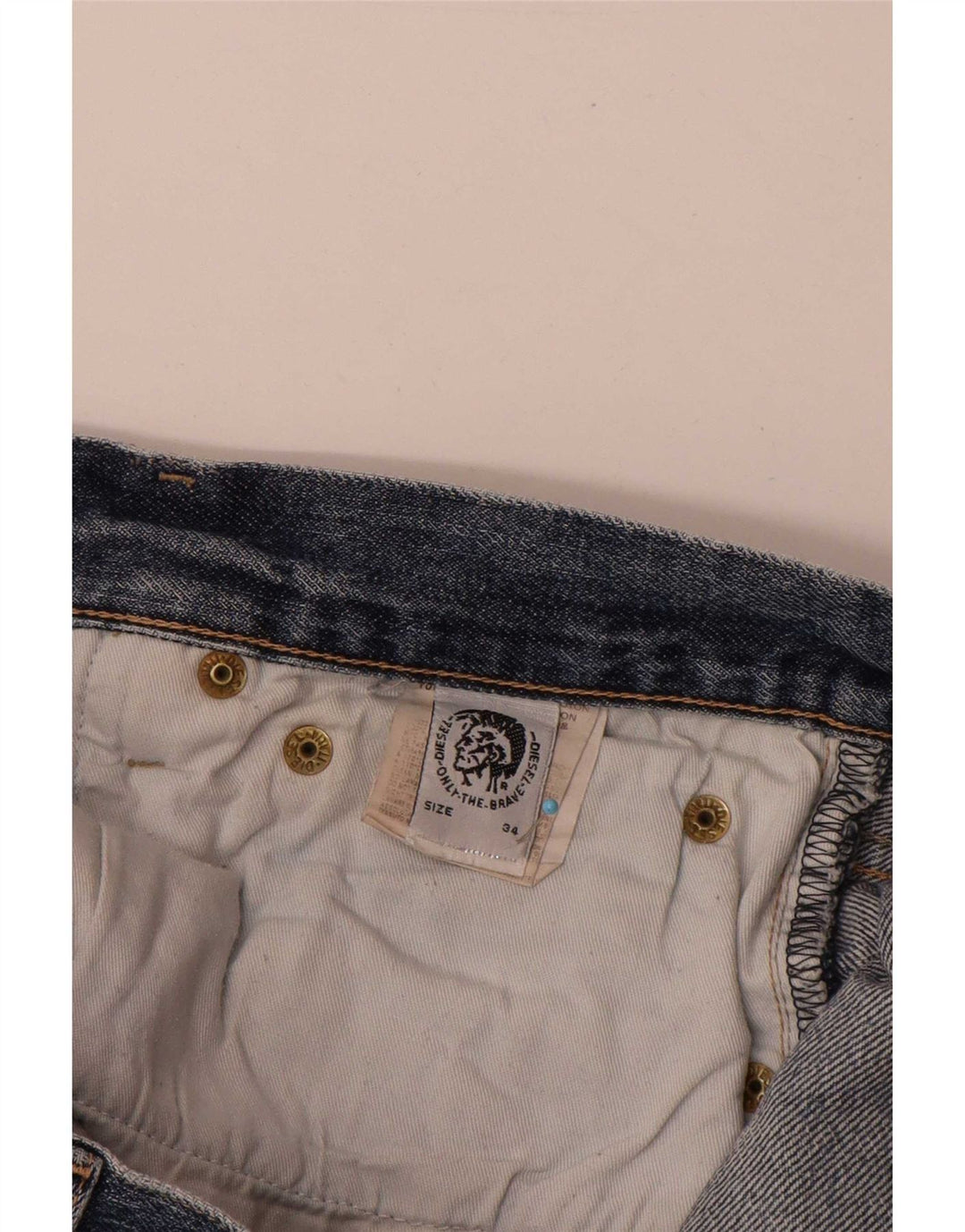Jeans dritti da uomo Diesel W34 L30 cotone blu