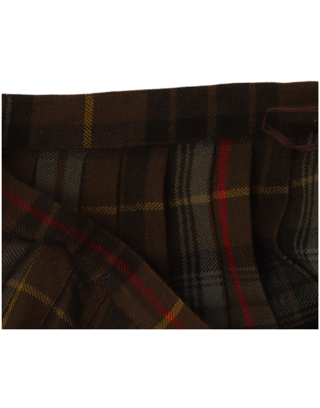 Gonna avvolgente da donna VINTAGE W28 scozzese medio color kaki