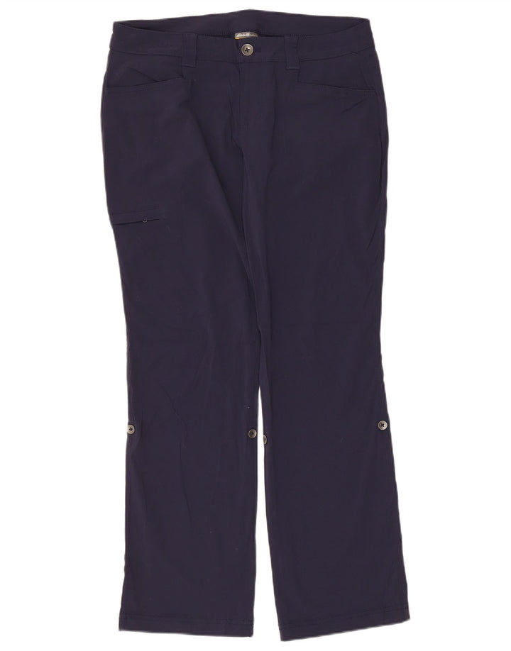 Pantaloni cargo dritti da donna Eddie Bauer US 8 Medium W32 L28 Blu Navy