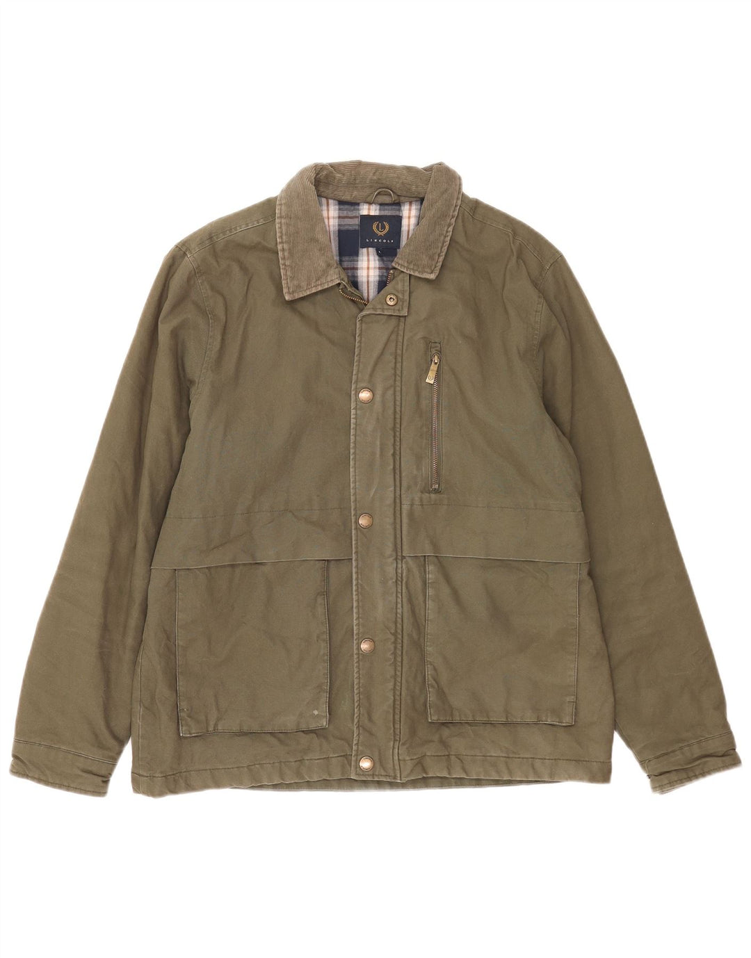 Giacca utility da uomo Lincoln UK 40 grande cotone kaki