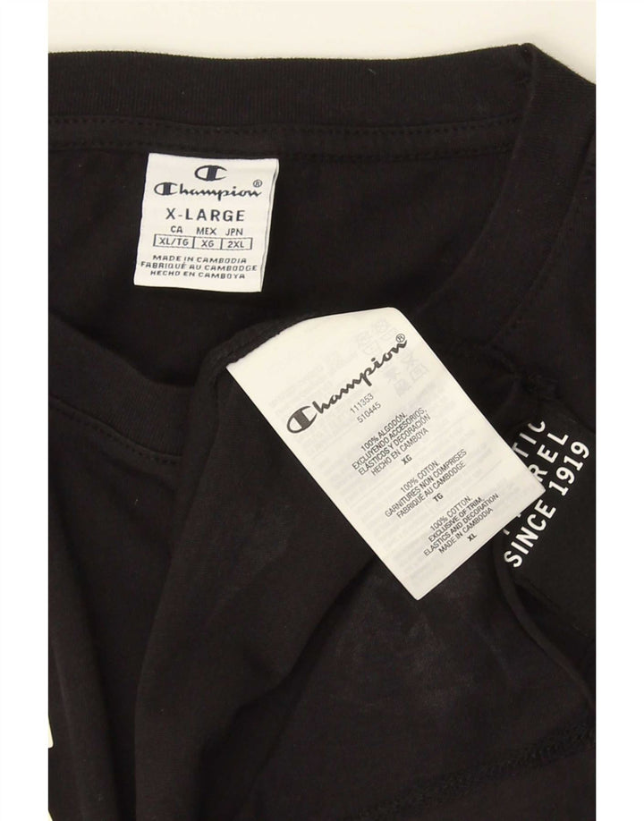 Canotta grafica da uomo Champion XL in cotone nero