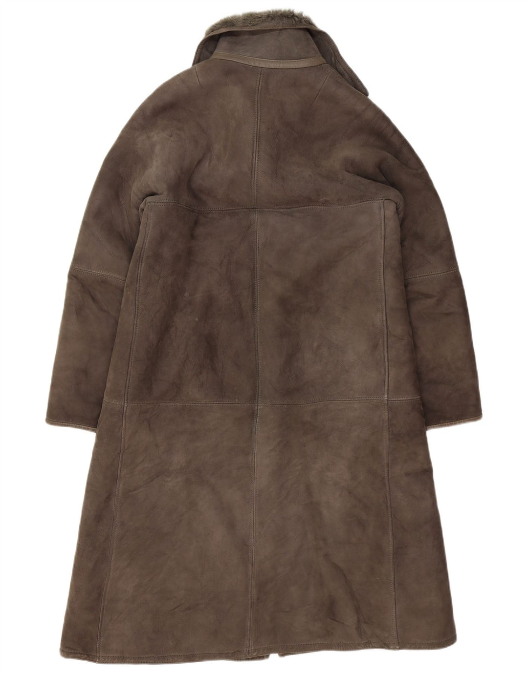 Cappotto in shearling vintage da donna IT 42 Shearling grigio medio