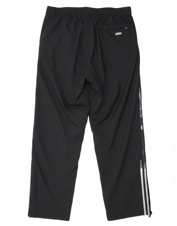 Pantaloni chino dritti da uomo Adidas medio poliestere nero