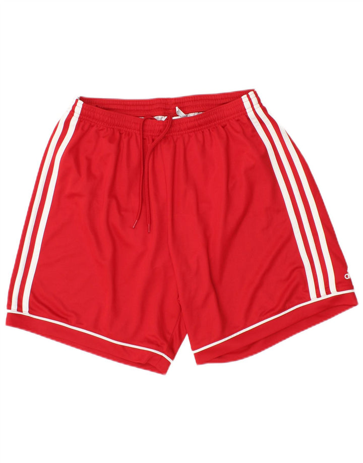 Pantaloncini sportivi Adidas Climalite da uomo in poliestere rosso medio
