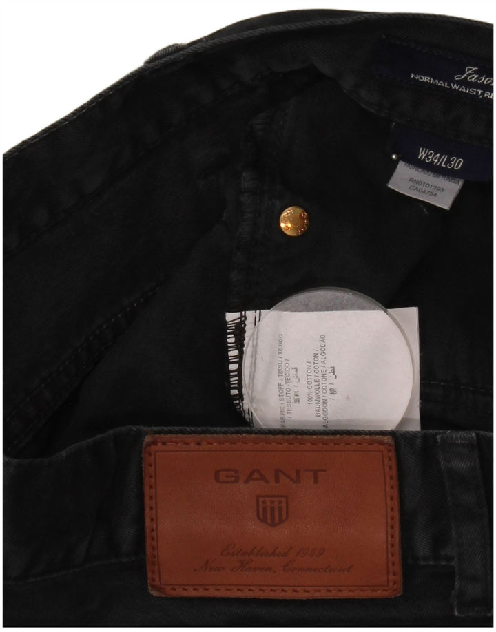 Jeans dritti da uomo Gant W34 L30 cotone nero
