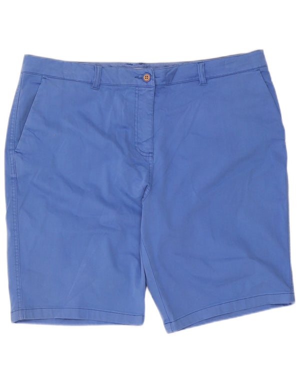Pantaloncini chino a vita alta da donna Joules UK 18 XL W38 cotone blu