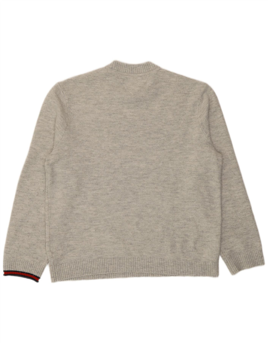 Maglione maglione girocollo da uomo Tommy Hilfiger grande acrilico chiazzato grigio