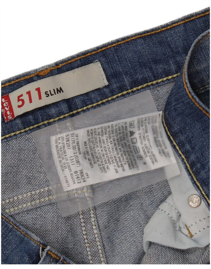 Jeans Levi's Uomo 511 Slim W38 L34 Cotone Blu