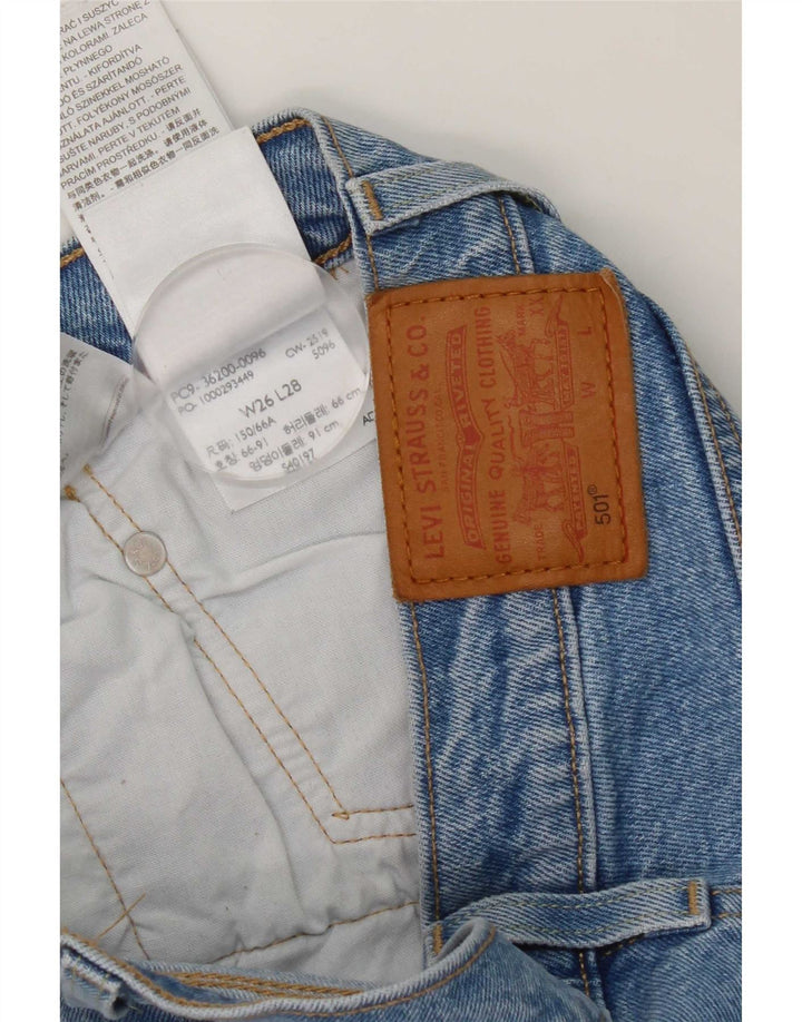 Jeans dritti 501 da donna Levi's W26 L28 cotone blu