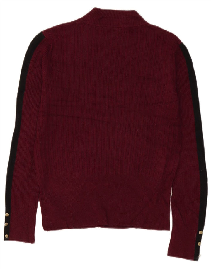 Maglione maglione a collo alto da donna Marks & Spencer UK 10 piccolo viola