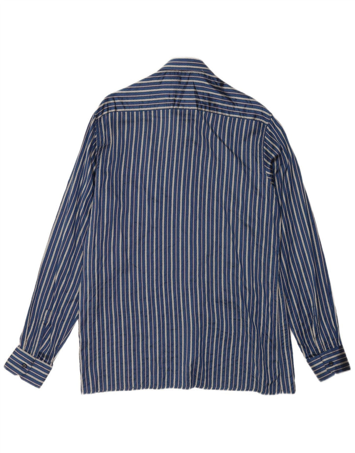 Camicia da uomo vintage taglia 42 16 1/2 grande gessato blu