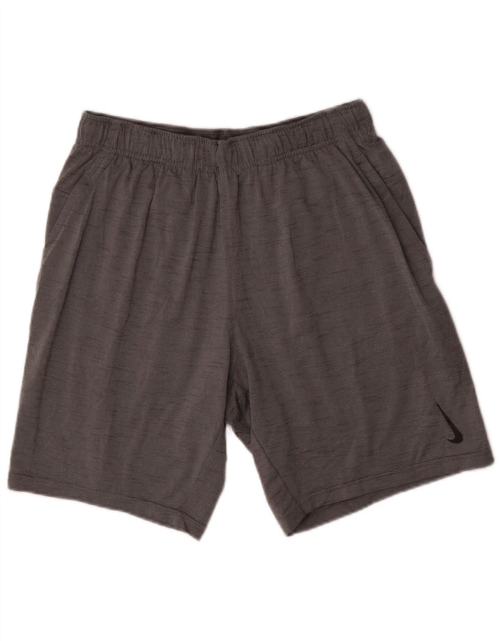 Pantaloncini sportivi Nike Dri Fit Standard da uomo in poliestere chiazzato grigio medio