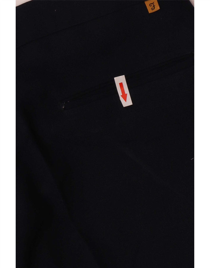 Pantaloni casual dritti da uomo Farah W36 L30 poliestere blu navy