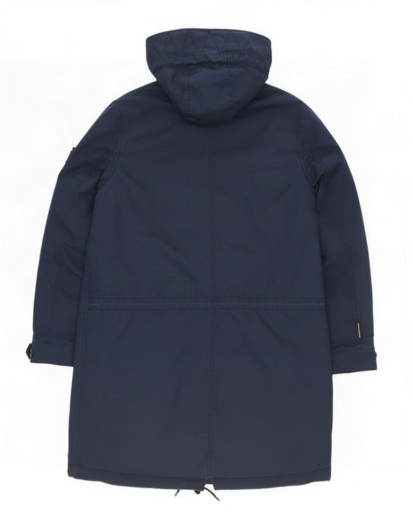 Giacca Parka da donna con cappuccio Superdry UK 8 Small Blu Navy Cotone