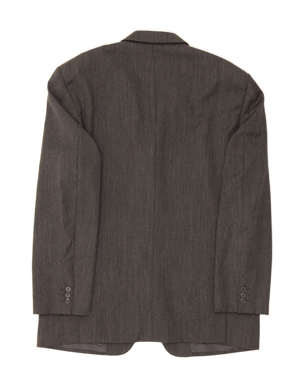 BOGGI Mens 3 Button Blazer Jacket IT 52 XL Grey Virgin Wool