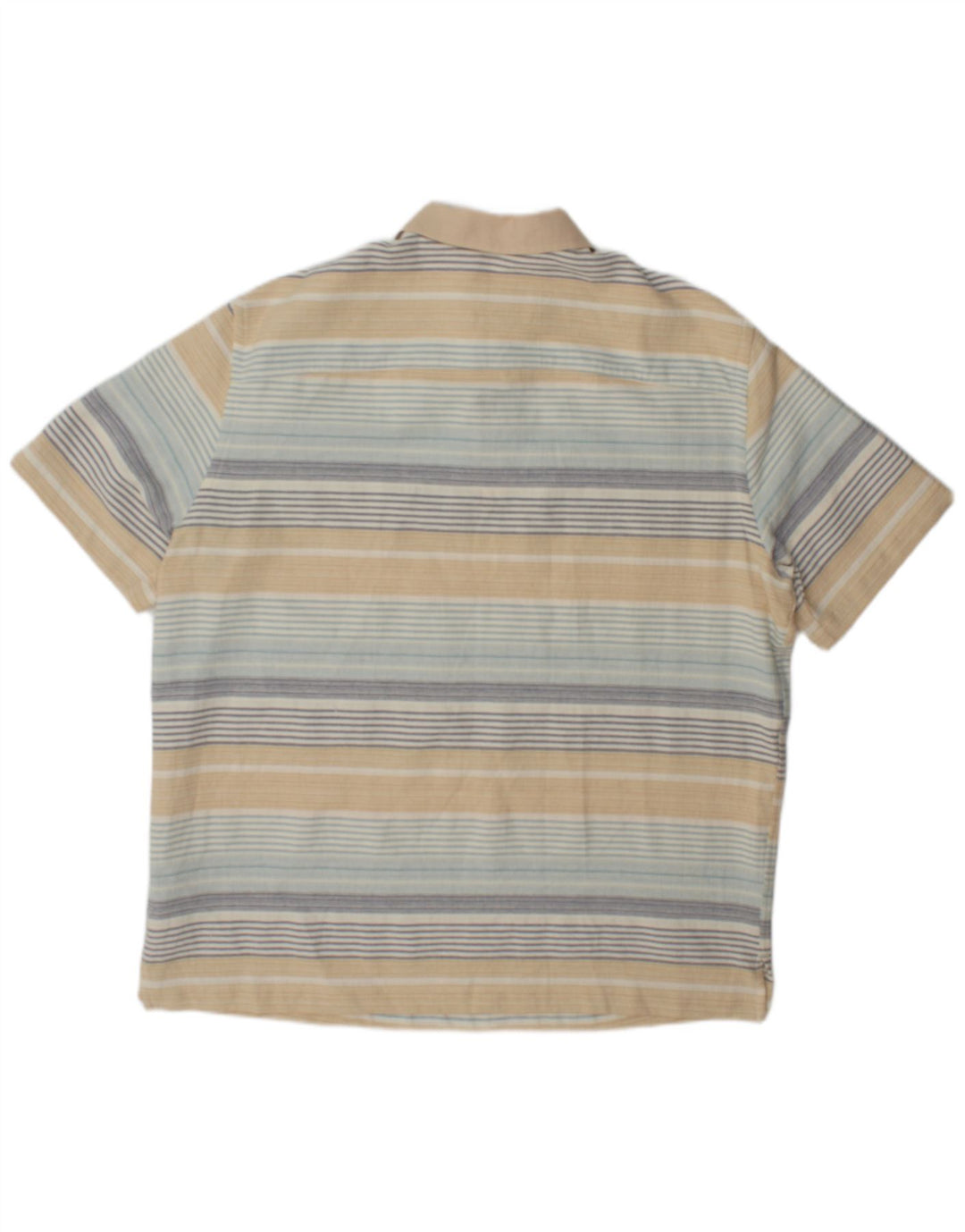 Polo Zara da uomo grande in cotone a righe multicolori