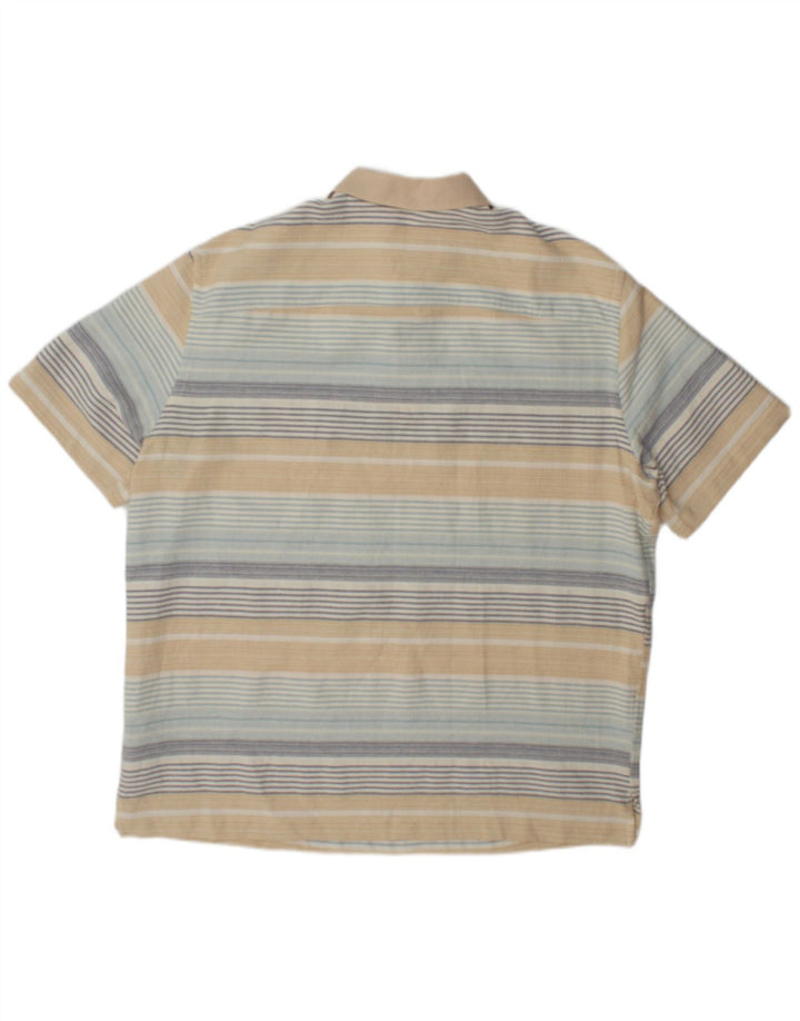 Polo Zara da uomo grande in cotone a righe multicolori
