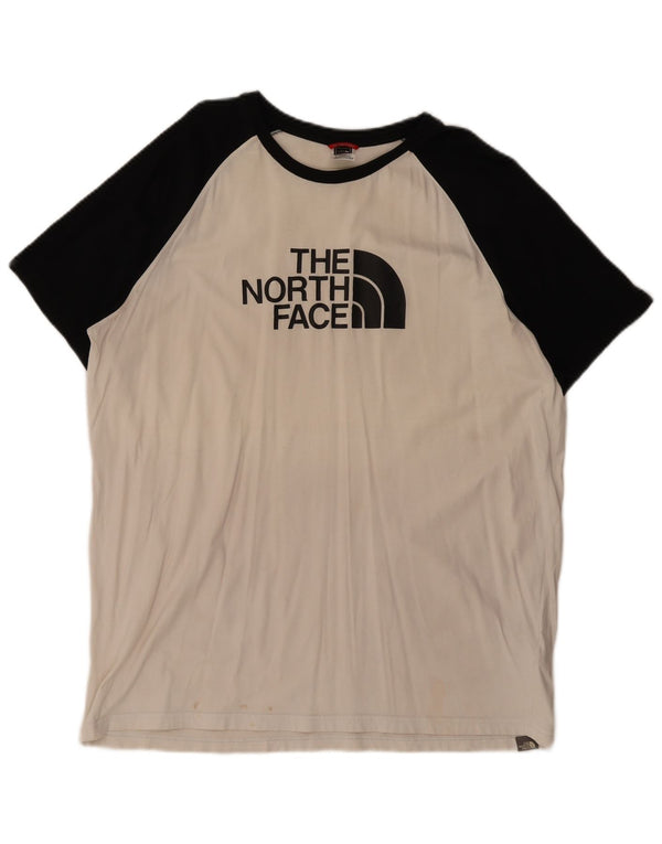 T-shirt grafica da uomo The North Face Top XL in cotone color block bianco
