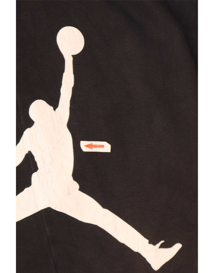 Pantaloncini sportivi grafici da uomo Jordan in cotone nero medio