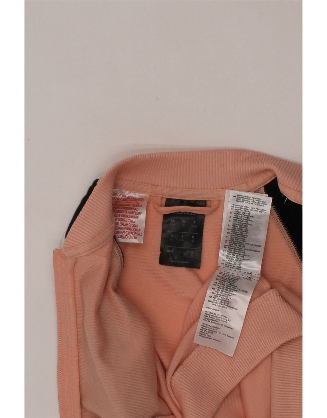 Giacca superiore della tuta da ragazza ADIDAS 2-3 anni Poliestere color block rosa