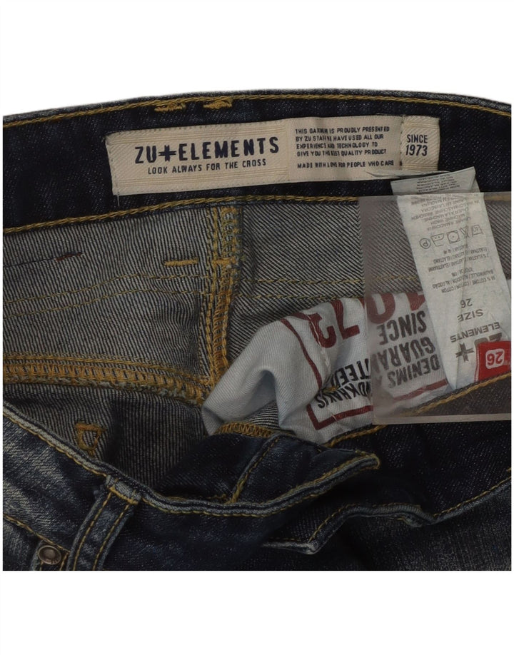 Jeans skinny effetto invecchiato da donna Zu Elements W26 L30 cotone blu