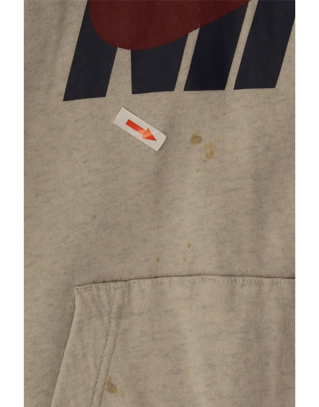 Felpa con cappuccio grafica Nike da uomo piccola in cotone grigio