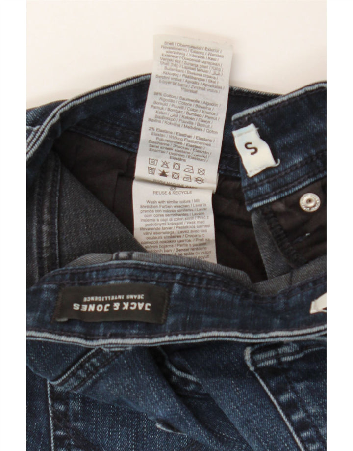 Pantaloncini di jeans vestibilità regolare da uomo Jack & Jones piccoli W29 cotone blu navy