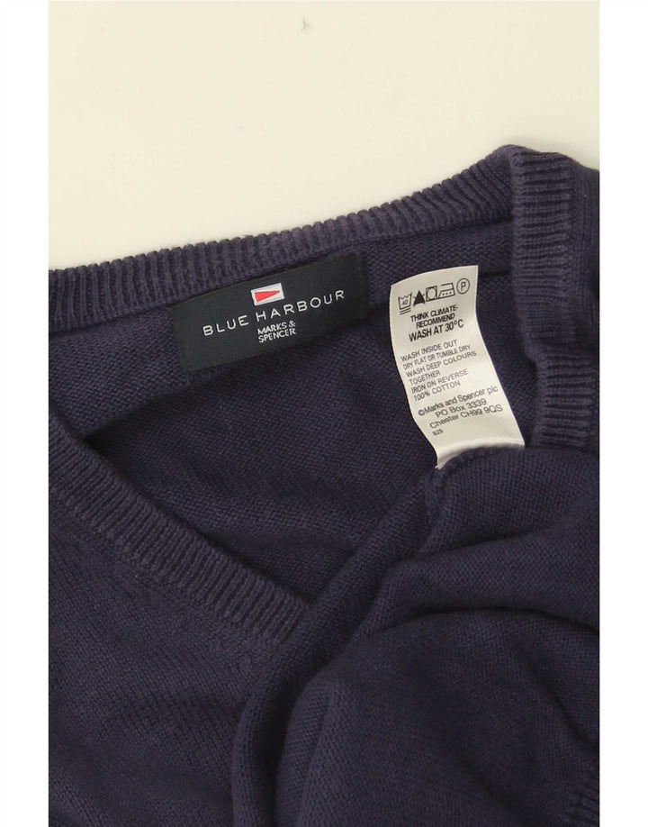 Canotta da uomo Marks & Spencer Blue Harbour Canotta grande in cotone blu navy