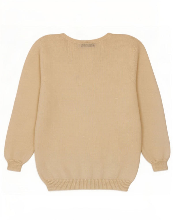 Vintage Womens Boat Neck Jumper Sweater UK 14 Large White Mohair