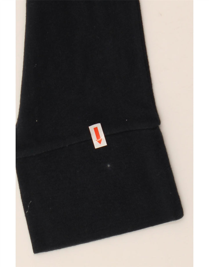 Top Hollister da uomo con grafica a maniche lunghe, grande, cotone nero