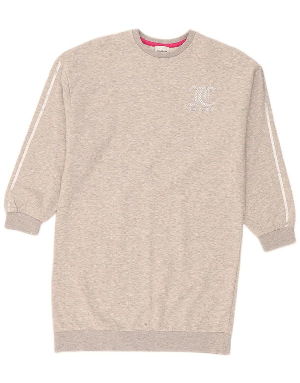 Abito maglione grafico da donna Juicy Couture UK 12 Grigio medio chiazzato