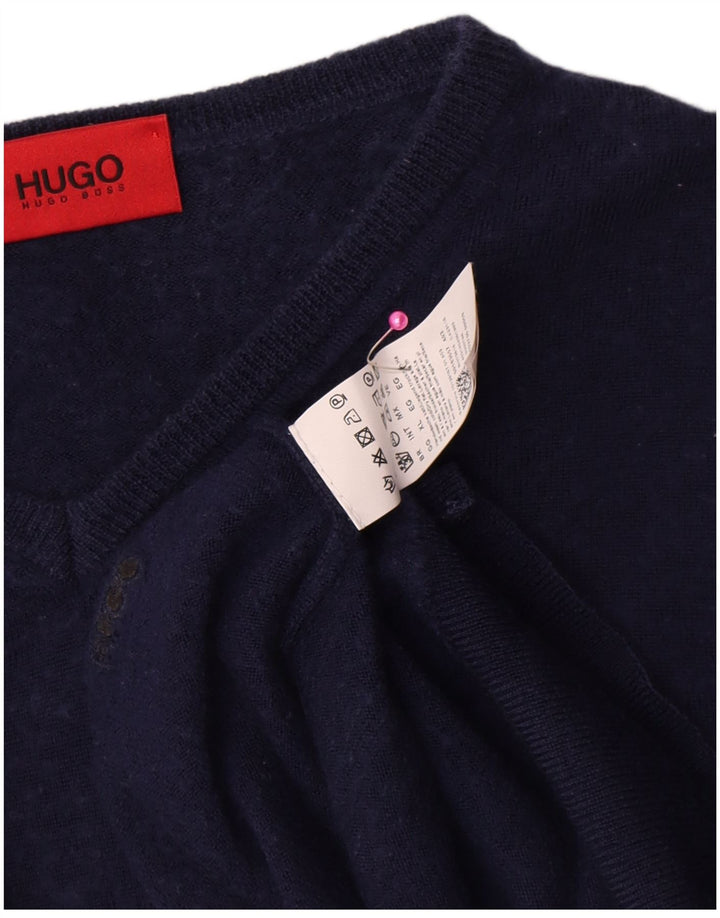 Hugo Boss Maglione da uomo con scollo a V XL in lana blu navy