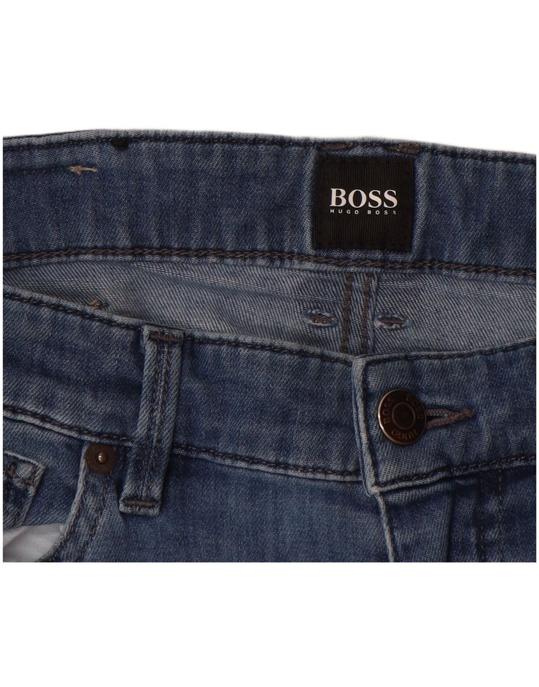 HUGO BOSS Womens Slim Jeans W30 L32 Blue Cotton