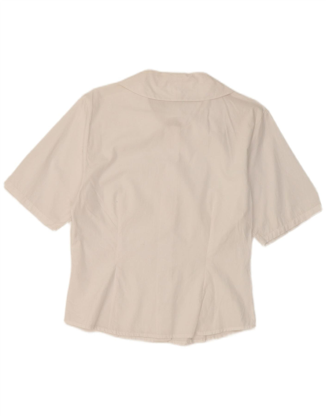 Camicetta vintage da donna a maniche corte UK 12 bianca media