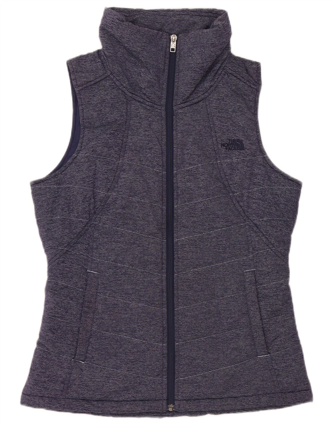 THE NORTH FACE Gilet imbottito da donna UK 14 medio blu navy gessato