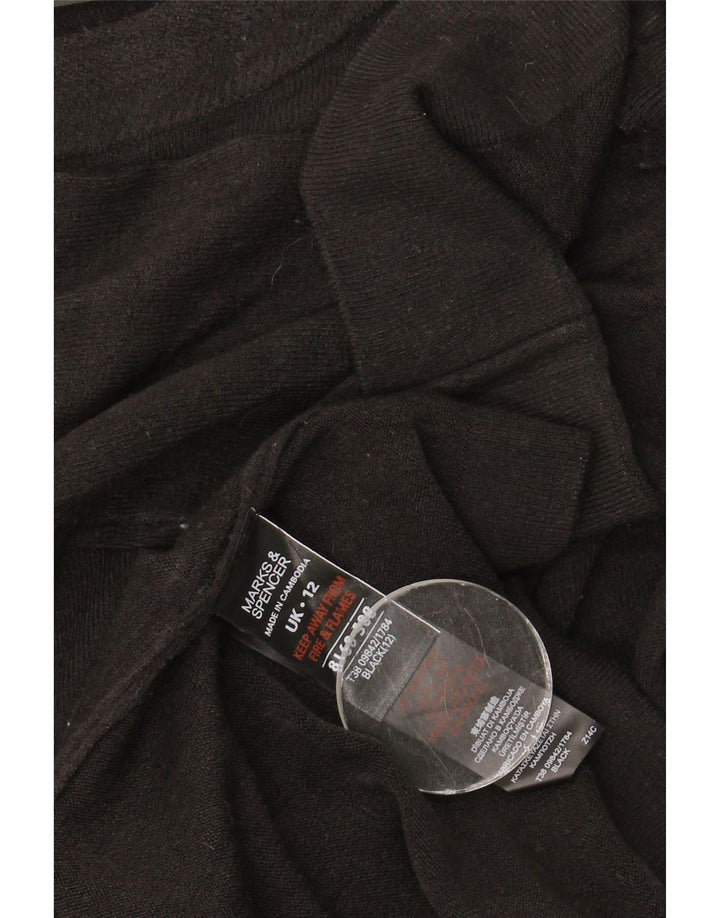 Marks & Spencer Maglione da donna con scollo a barca a maniche 1/2 UK 12 Medium Bla