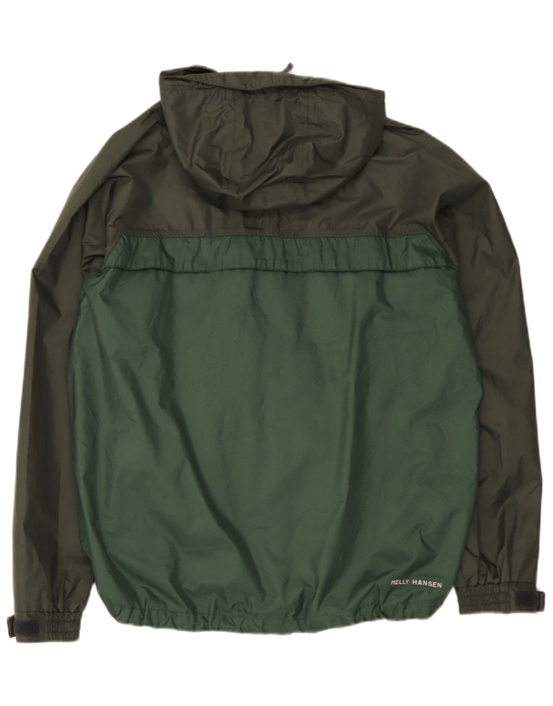 Giacca antipioggia con cappuccio da uomo Helly Hansen UK 40 Large Green Colourblock Nylon